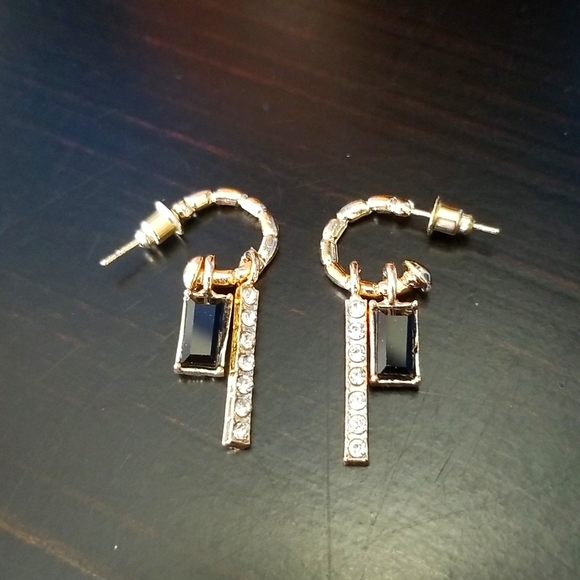 3 for $15 Dainty Small Gold Sparkly Hoops - Picture 2 of 4